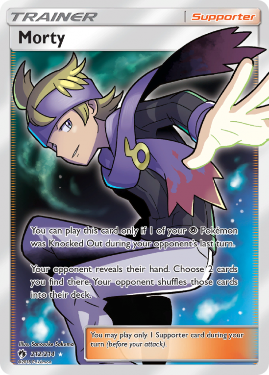 Morty 212/214 Sun & Moon Lost Thunder