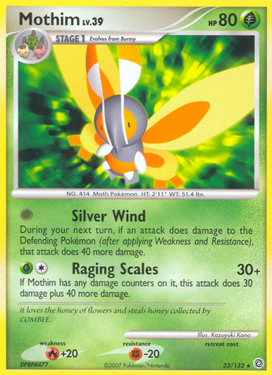 Mothim 33/132 Diamond & Pearl Secret Wonders