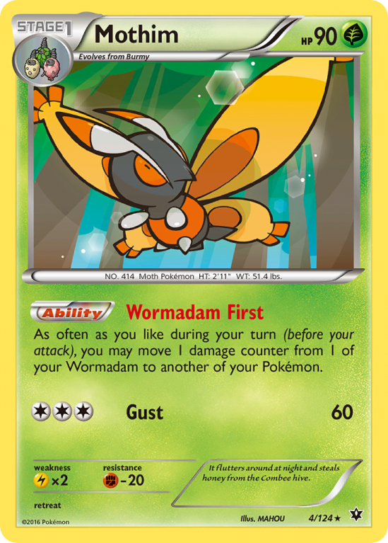 Mothim 4/124 XY Fates Collide