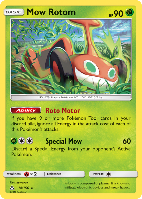 Mow Rotom 14/156 Sun & Moon Ultra Prism