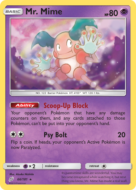 Mr. Mime 66/181 Sun & Moon Team Up
