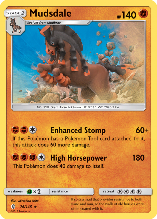 Mudsdale 76/145 Sun & Moon Guardians Rising