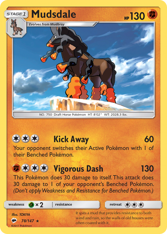 Mudsdale 78/147 Sun & Moon Burning Shadows