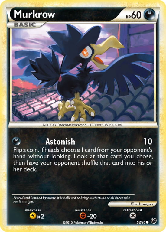 Murkrow 58/90 HeartGold & SoulSilver HS—Undaunted