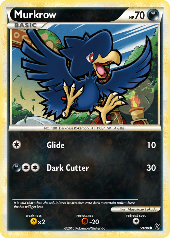 Murkrow 59/90 HeartGold & SoulSilver HS—Undaunted