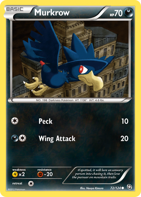 Murkrow 72/124 Black & White Dragons Exalted