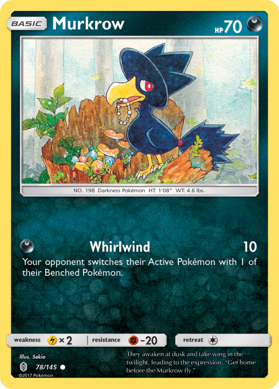 Murkrow 78/145 Sun & Moon Guardians Rising