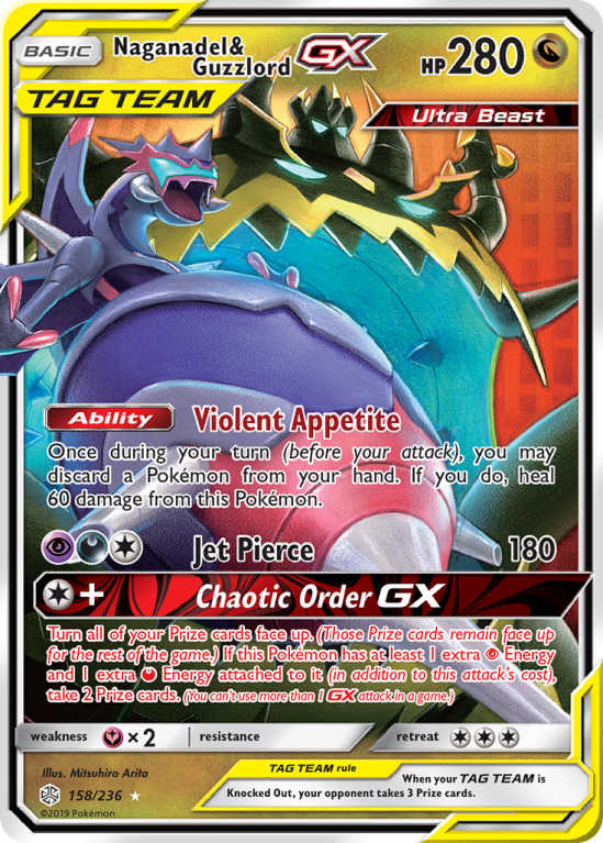 Naganadel & Guzzlord-GX 158/236 Sun & Moon Cosmic Eclipse
