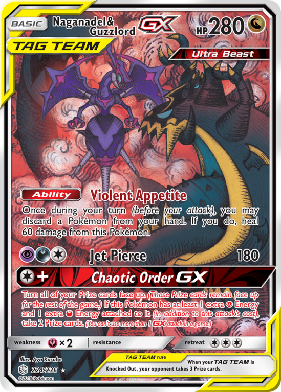 Naganadel & Guzzlord-GX 224/236 Sun & Moon Cosmic Eclipse