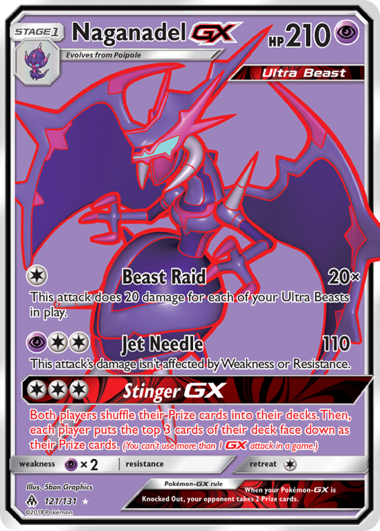 Naganadel-GX 121/131 Sun & Moon Forbidden Light