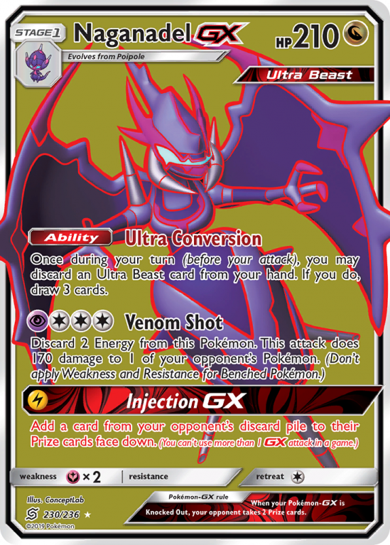 Naganadel-GX 230/236 Sun & Moon Unified Minds