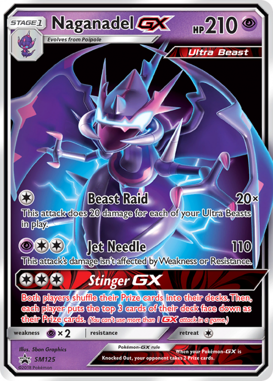 Naganadel-GX SM125/156 Sun & Moon SM Black Star Promos