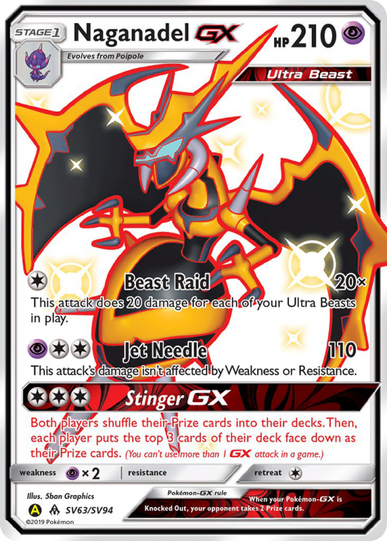 Naganadel-GX SV63/94 Sun & Moon Shiny Vault