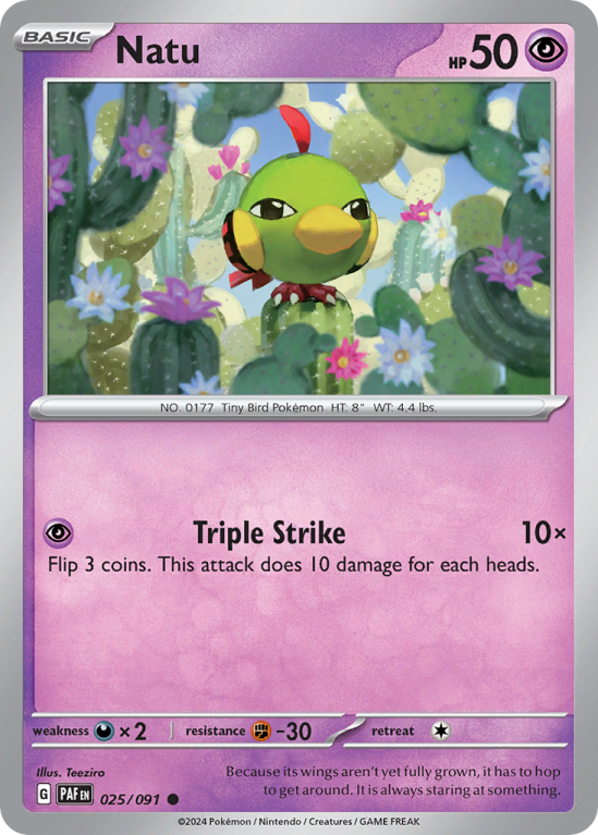 Natu 25/91 Scarlet & Violet Paldean Fates