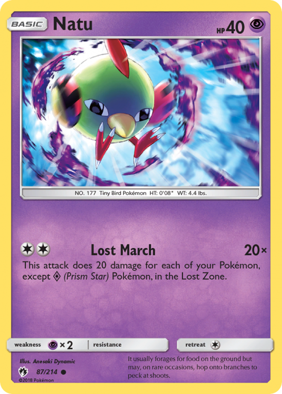 Natu 87/214 Sun & Moon Lost Thunder