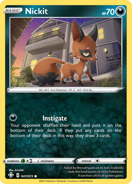 Nickit 47/72 Sword & Shield Shining Fates