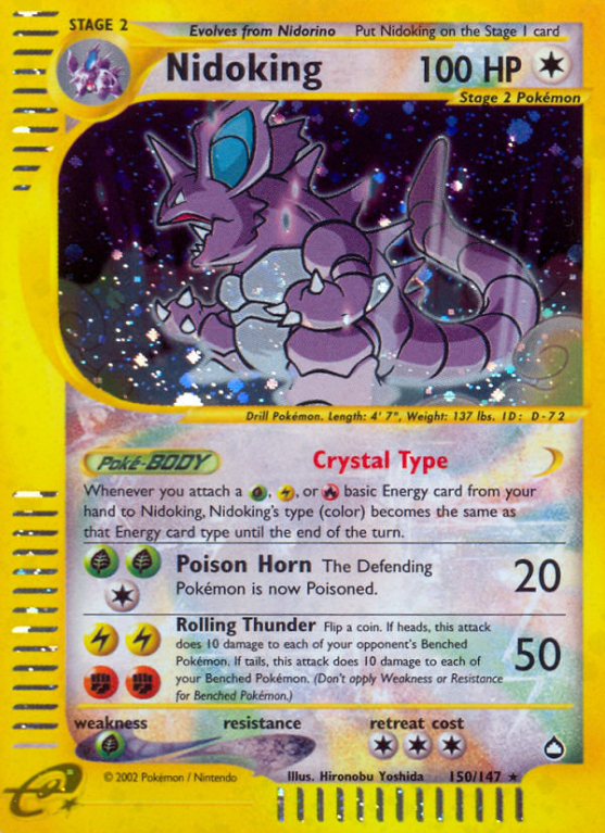 Nidoking 150/186 E-Card Aquapolis