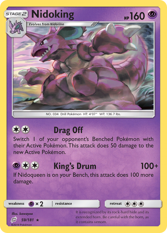 Nidoking 59/181 Sun & Moon Team Up