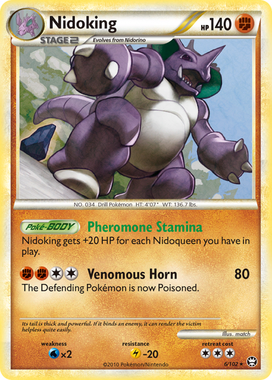 Nidoking 6/102 HeartGold & SoulSilver HS—Triumphant