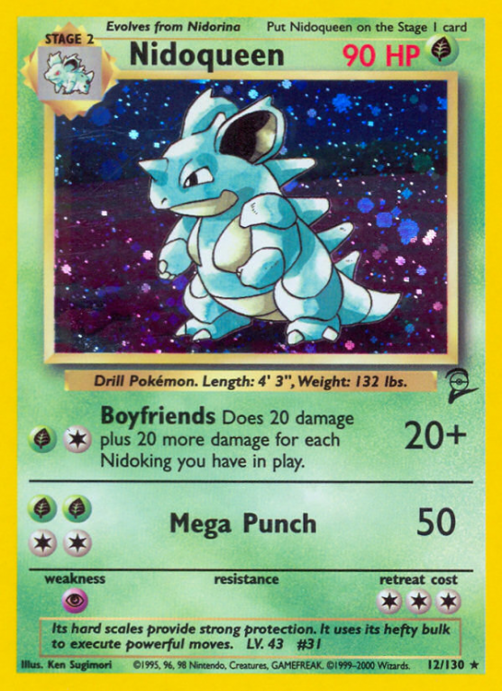 Nidoqueen 12/130 Base Base Set 2
