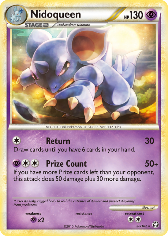Nidoqueen 28/102 HeartGold & SoulSilver HS—Triumphant