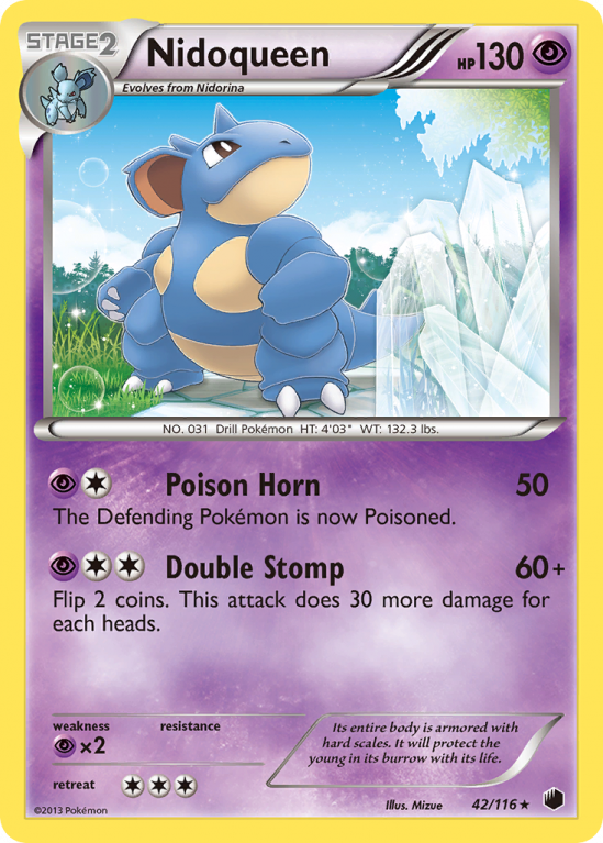 Nidoqueen 42/116 Black & White Plasma Freeze