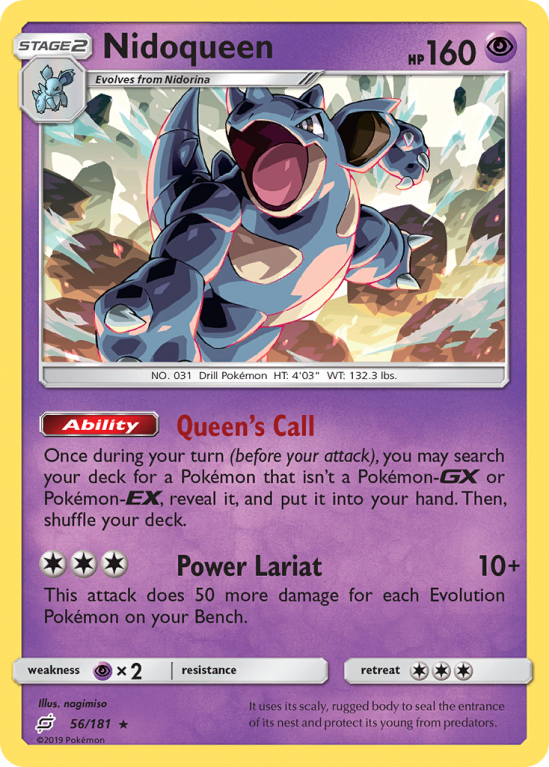 Nidoqueen 56/181 Sun & Moon Team Up