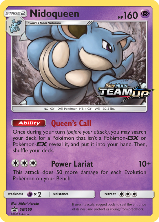 Nidoqueen SM160/156 Sun & Moon SM Black Star Promos