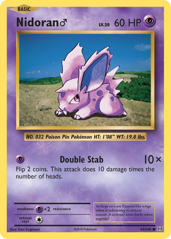 Nidoran ♂ 43/108 XY Evolutions