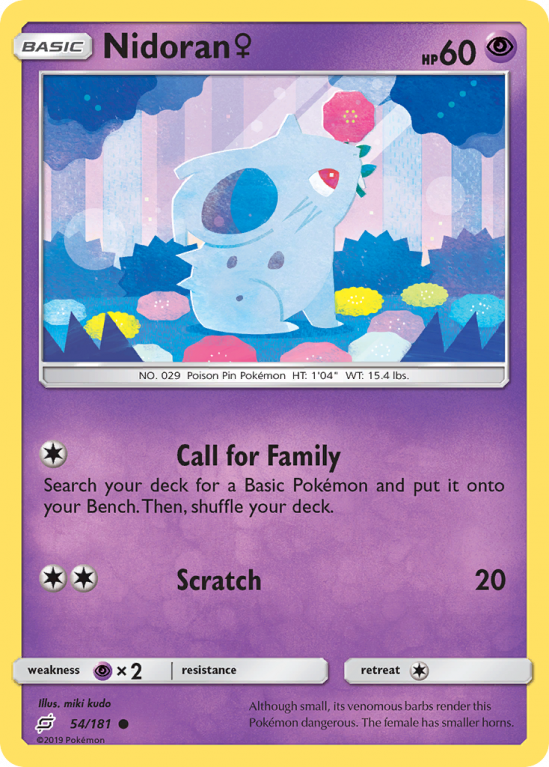 Nidoran ♀ 54/181 Sun & Moon Team Up