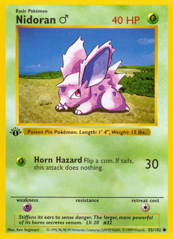 Nidoran ♂ 55/102 Base Base Set