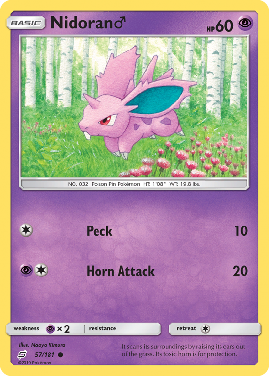 Nidoran ♂ 57/181 Sun & Moon Team Up