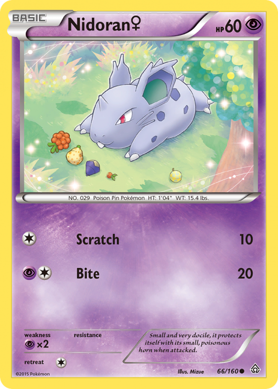Nidoran ♀ 66/160 XY Primal Clash