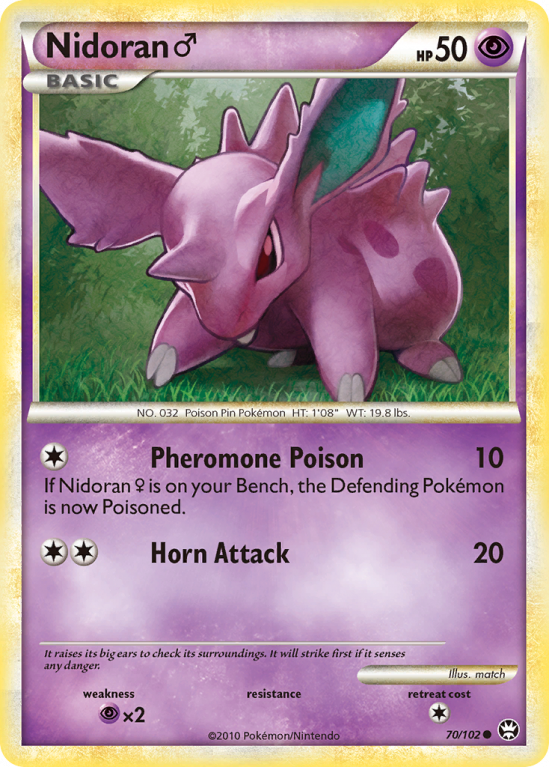 Nidoran ♂ 70/102 HeartGold & SoulSilver HS—Triumphant