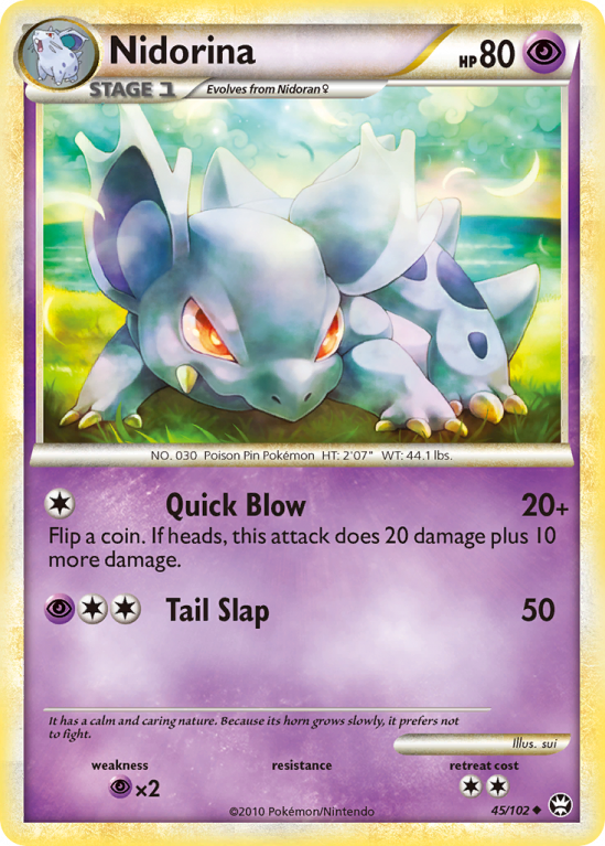 Nidorina 45/102 HeartGold & SoulSilver HS—Triumphant