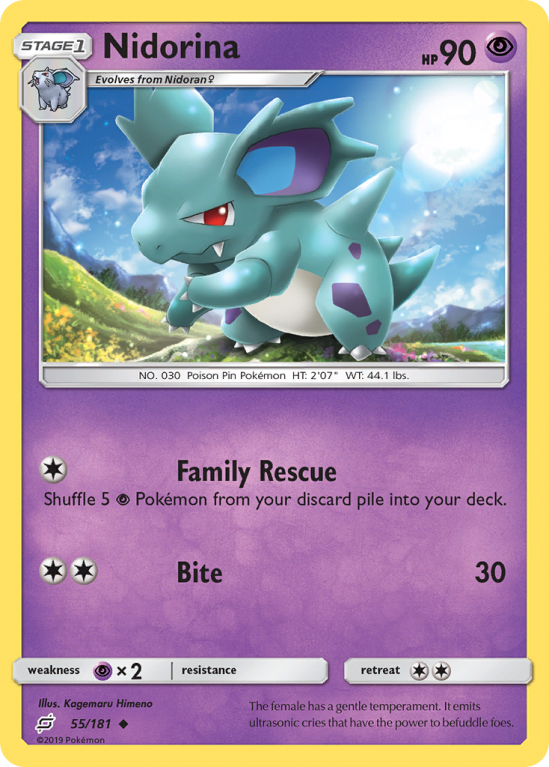Nidorina 55/181 Sun & Moon Team Up