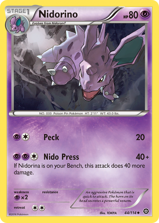 Nidorino 44/114 XY Steam Siege
