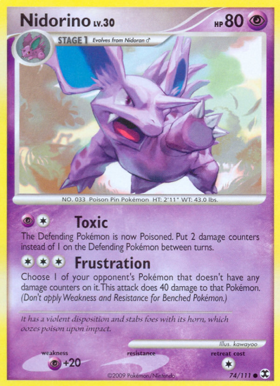 Nidorino 74/111 Platinum Rising Rivals