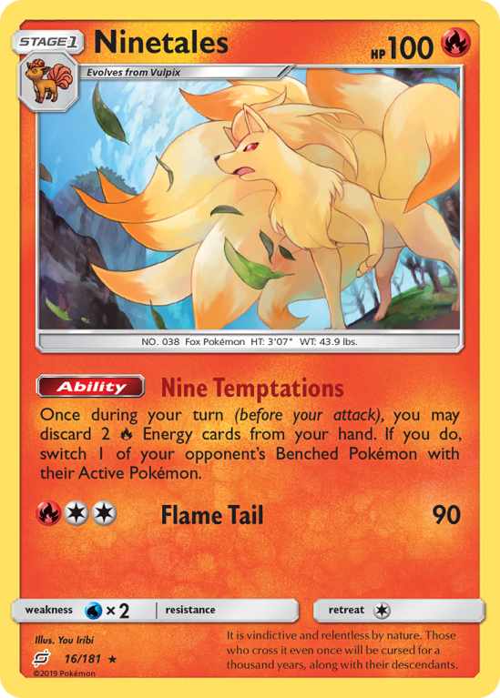Ninetales 16/181 Sun & Moon Team Up
