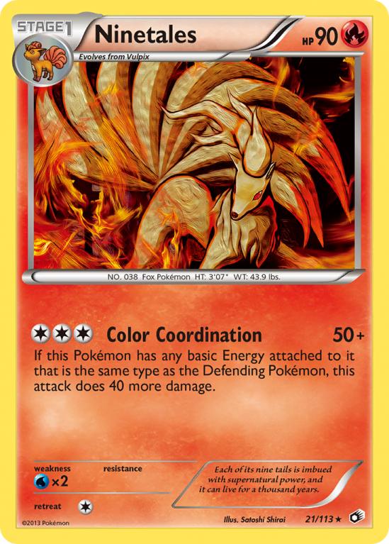 Ninetales 21/113 Black & White Legendary Treasures