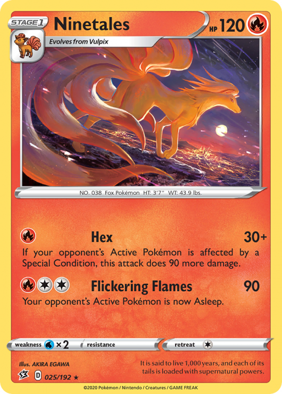 Ninetales 25/192 Sword & Shield Rebel Clash