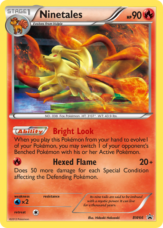 Ninetales BW66/101 Black & White BW Black Star Promos