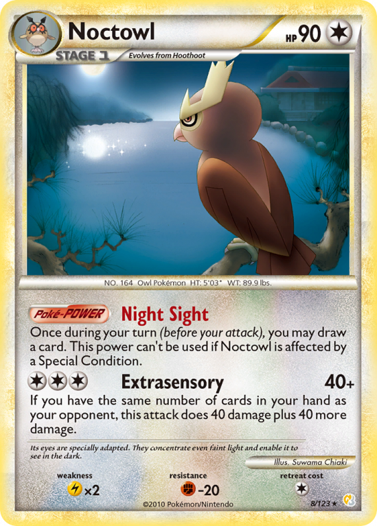 Noctowl 8/123 HeartGold & SoulSilver HeartGold & SoulSilver