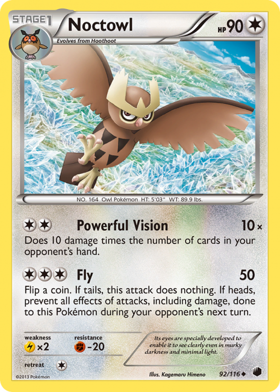 Noctowl 92/116 Black & White Plasma Freeze