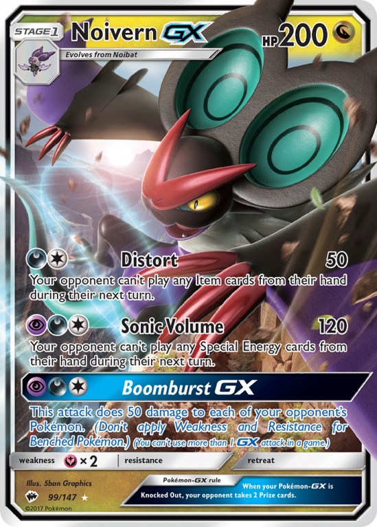 Noivern-GX 99/147 Sun & Moon Burning Shadows