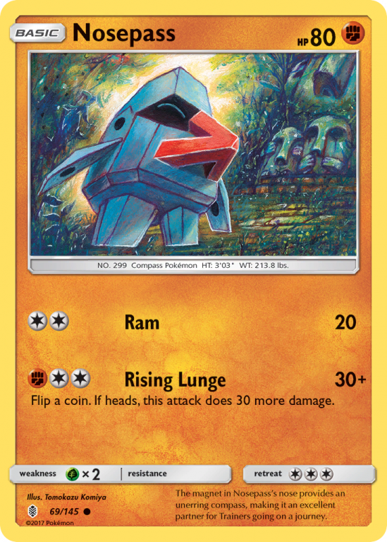 Nosepass 69/145 Sun & Moon Guardians Rising