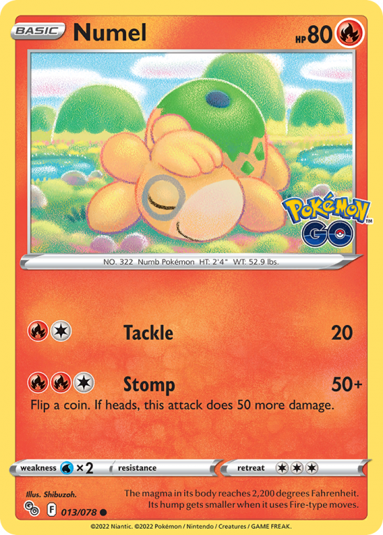 Numel 13/78 Sword & Shield Pokémon GO