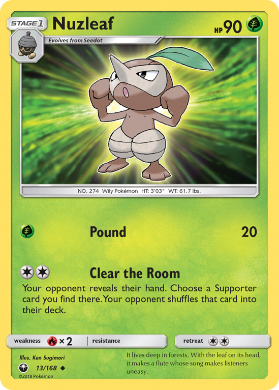Nuzleaf 13/168 Sun & Moon Celestial Storm