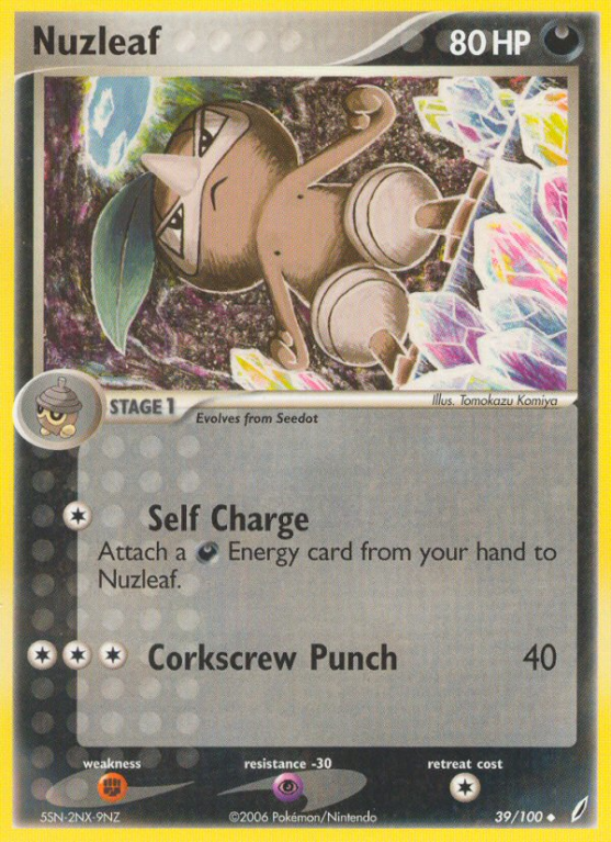 Nuzleaf 39/100 EX Crystal Guardians