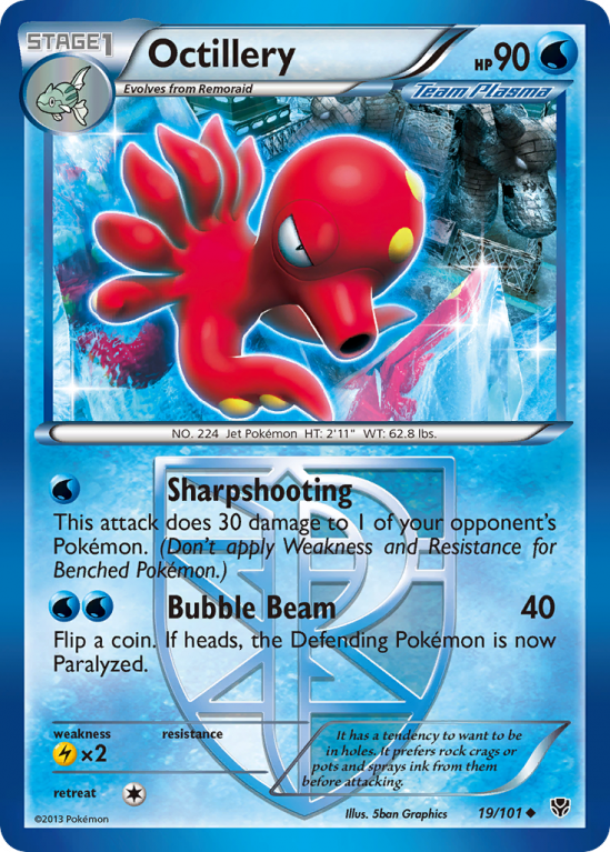 Octillery 19/101 Black & White Plasma Blast